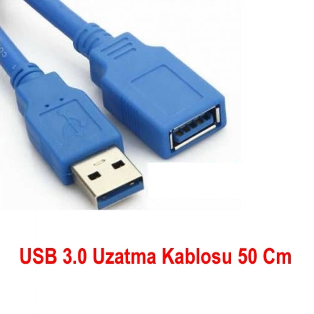 USB 3 0 UZATMA KABLOSU 50cm UZATICI DİŞİ ERKEK EKLEME UZAĞA BAĞLA