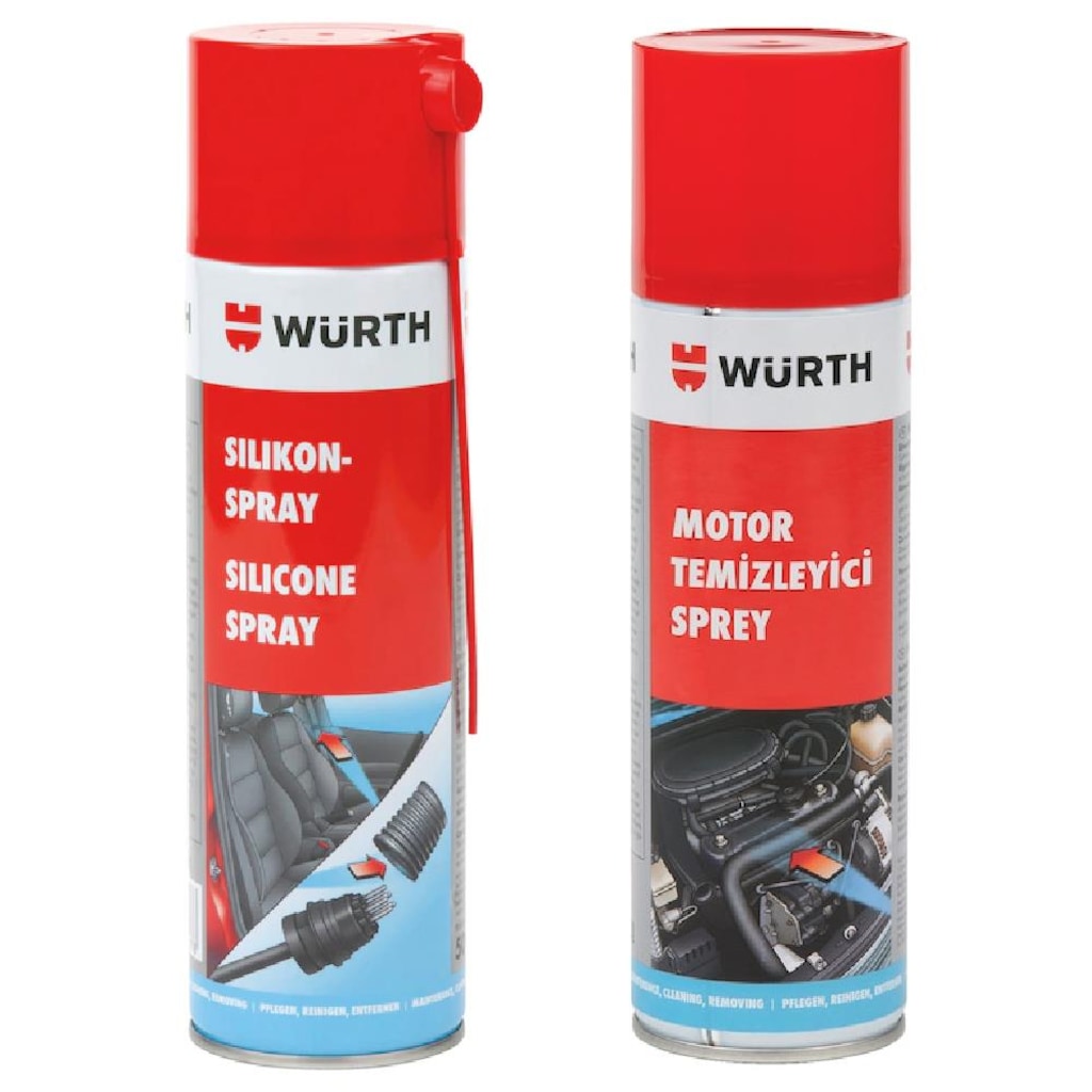 Würth Motor Temizleyici Sprey 500 ml Silikon Sprey 500 ml Fiyatları