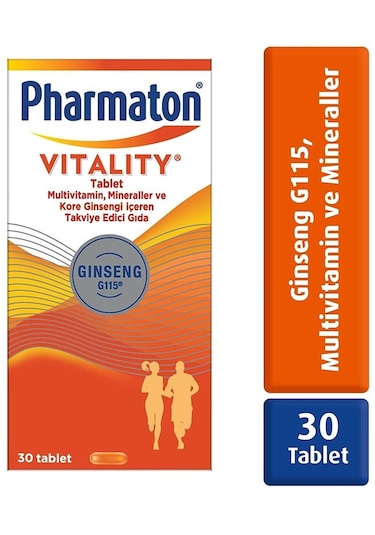 Pharmaton Vitality Ginseng G115 Multivitamin Ve Mineral 30 Tablet