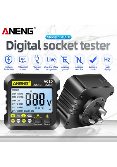 İngıltere Plug aneng Ac11 Dijital Akıllı Soket Test Cihazı Gerilim