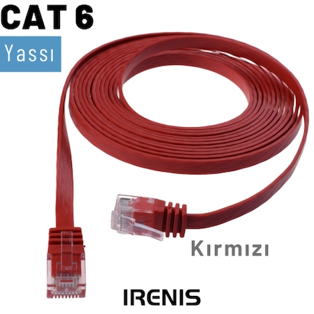 Irenis CAT6 Kablo Yassı Ethernet Network Lan Ağ İnternet Kablosu 7 5 M