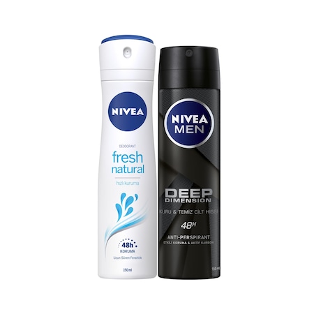 Nivea Fresh Kadın Sprey Deodorant 150 ML Deep Dimension Erkek Sprey