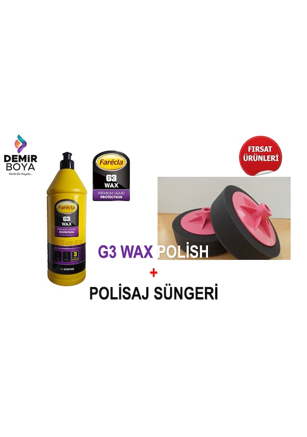 Farecla G3 Wax Premium Liquid Cila 1 Litre Cila Süngeri Fiyatları ve