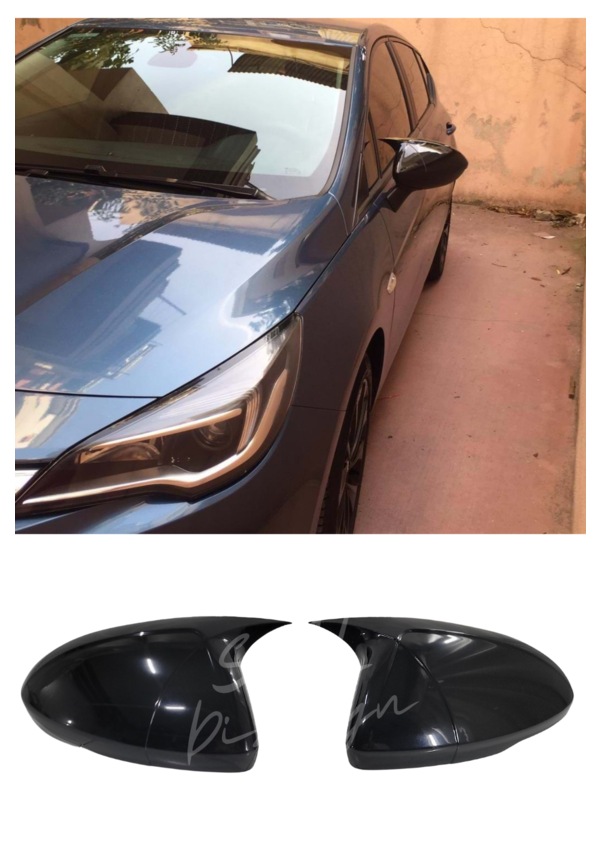 Opel Astra K 2015 2022 Yarasa Ayna Kapağı Plastik Piano Black