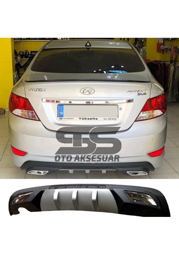 Hyundai Accent Blue Dif Z R Arka Tampon Eki Egzoz K L Gri