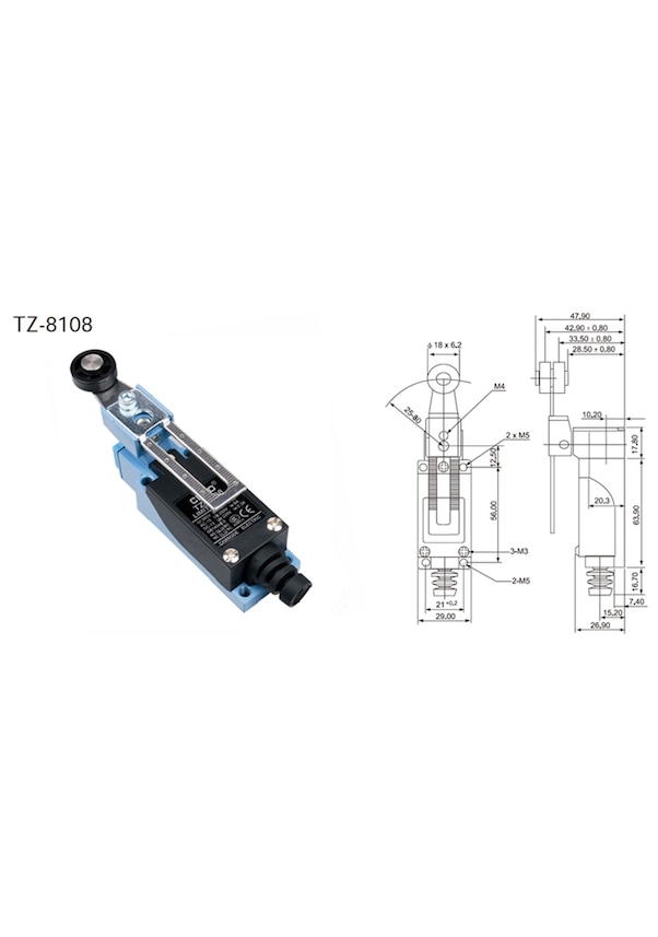 Cntd Tz 8108 Açısal Kol Ayarlı Makaralı Limit Switch Fiyatları ve