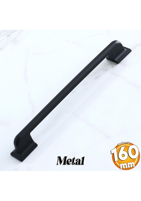 Okyanus Kulp 160 Mm Siyah Metal Mutfak Mobilya Çekmece Mutfak Dolap