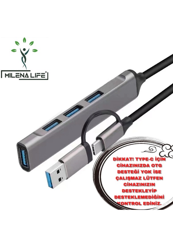 Usb Ve Type C Portlu Oklu Splitter Adapt R O Alt C Fiyatlar