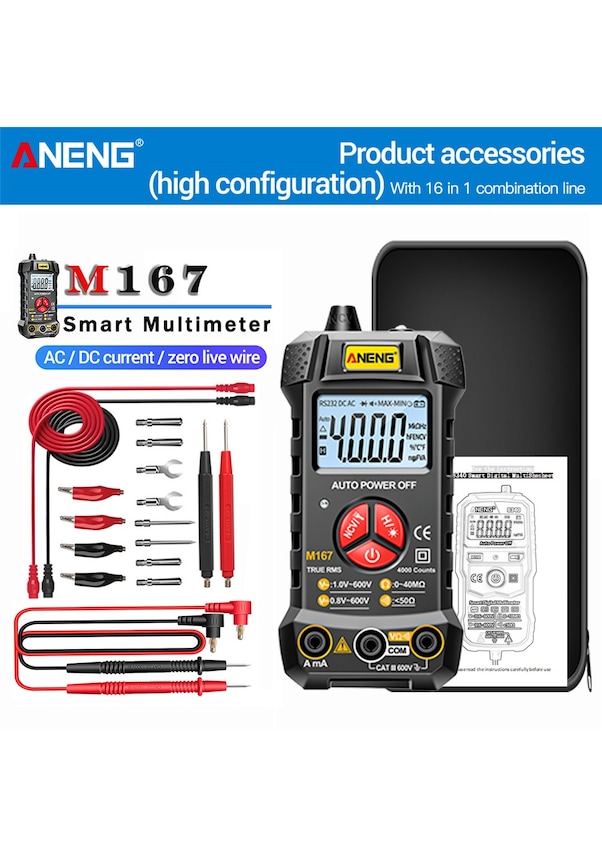 M167 Pro Aneng M167 Dijital Mini Multimetre Ac Dc Elektrik Aletleri