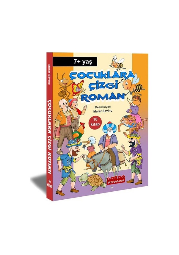 Çocuklara Çizgi Roman Renkli Resimli 10 Kitap set 7 Yaş Mu