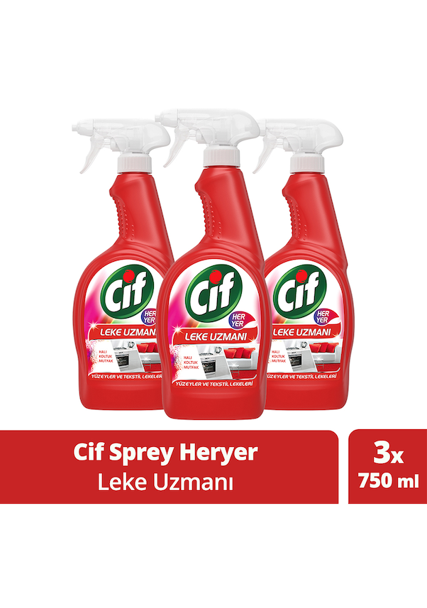 Cif Sprey Y Zey Ve Tekstil Lekeleri In Leke Uzman X Ml