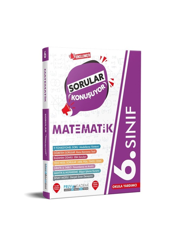 6 Sınıf Matematik Sorular Konuşuyor Soru Bankası Pruva Akademi