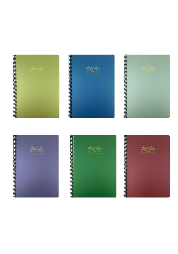 Gıpta Metal Notes A4 Spiralli Defter Pp Kapak 100 Yaprak Çizgili 6 Adet