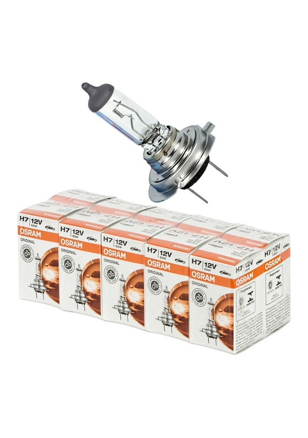 Osram 10 Adet Osram 64210 H7 Far Ampulü 12 Volt 55 Watt Made In G