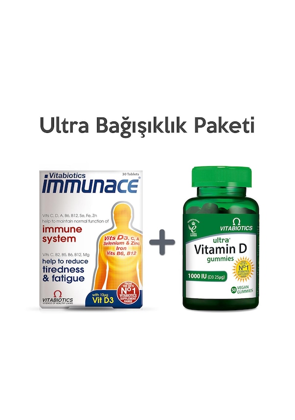 Vitabiotics Immunace Vitamin 30 Tablet Ultra Vegan Vitamin D Gummies