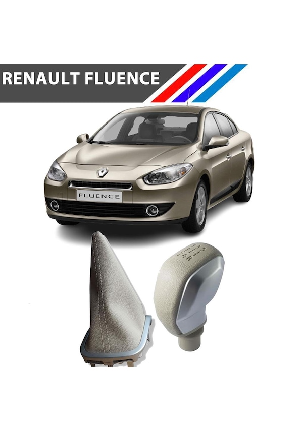 Renault Fluence Vites Körüğü ve Spor Vites Topuzu Set Bej Renk 5 İleri