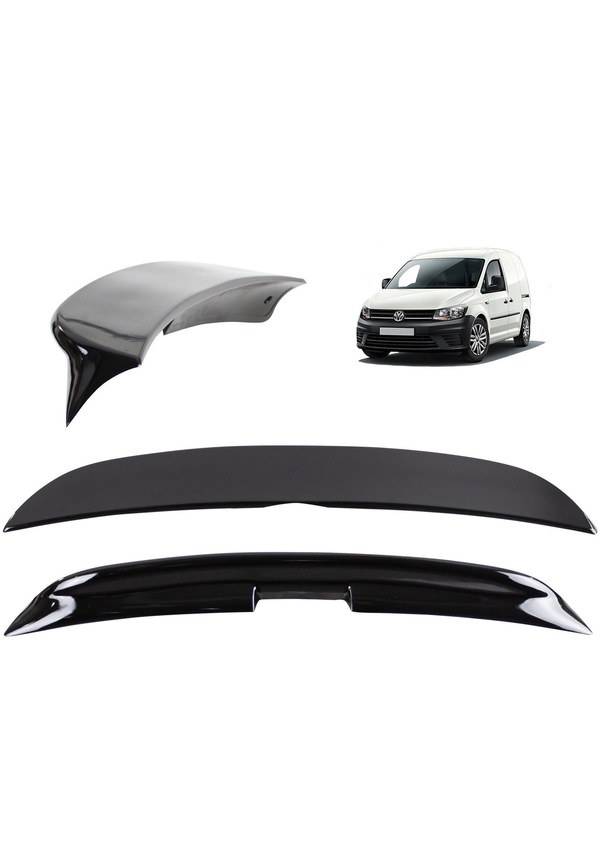 Autogp Vw Caddy Bagaj St Spoiler Siyah Boyal Plastik Ldr