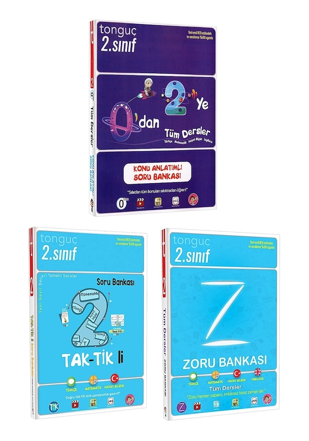 Tonguç 2 Sınıf 0 dan 2 ye Tüm Dersler Konu Anlatımlı 2 Sınıf Zoru Ve