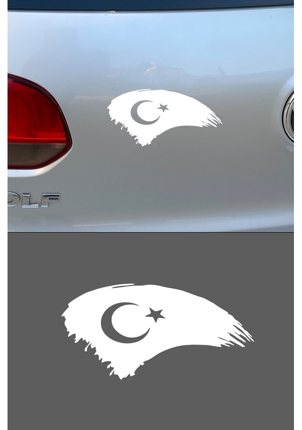 T Rk Bayra Oto Kap Cam Kaput Oto Araba Sticker Beyaz Fiyatlar Ve