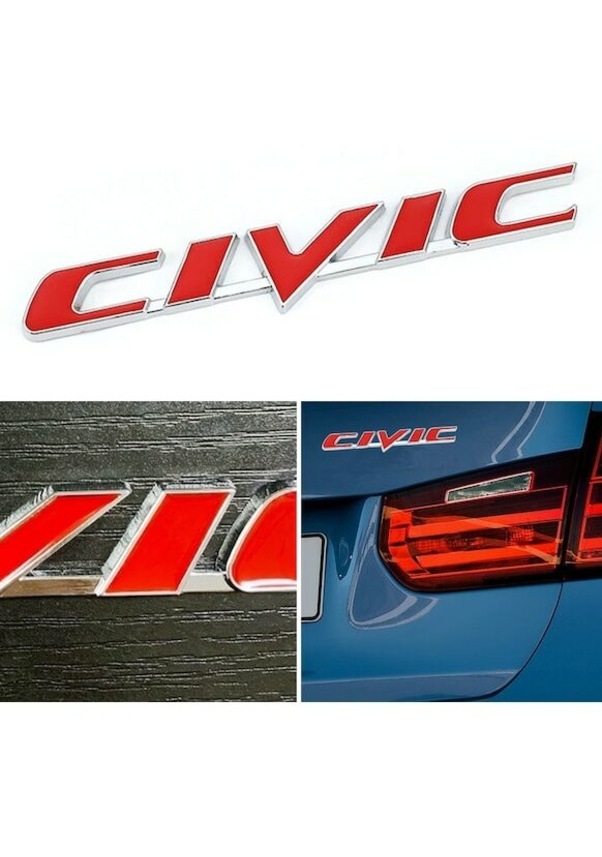 Arisar Honda Civic Bagaj Ve Çamurluk Logosu Kırmızı Fiyatları ve