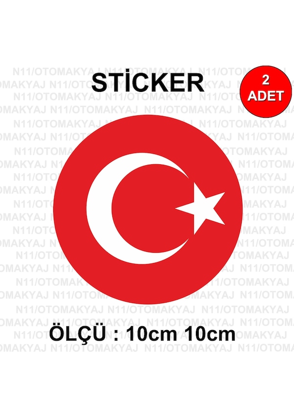 Ay Ld Z Bayrak T Rk Araba Kask Motosiklet Laptop Taplet Sticker