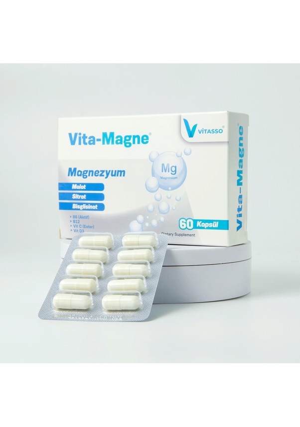 Vitasso Vita Magne Magnezyum Malat Sitrat Bisglisinat 60 Kapsül