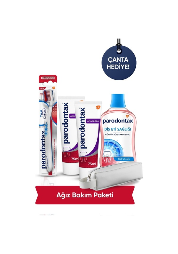 Paradontax Ultra Diş Macunu 2 x 75 ML Tam Koruma Diş Fırçası Ekstra