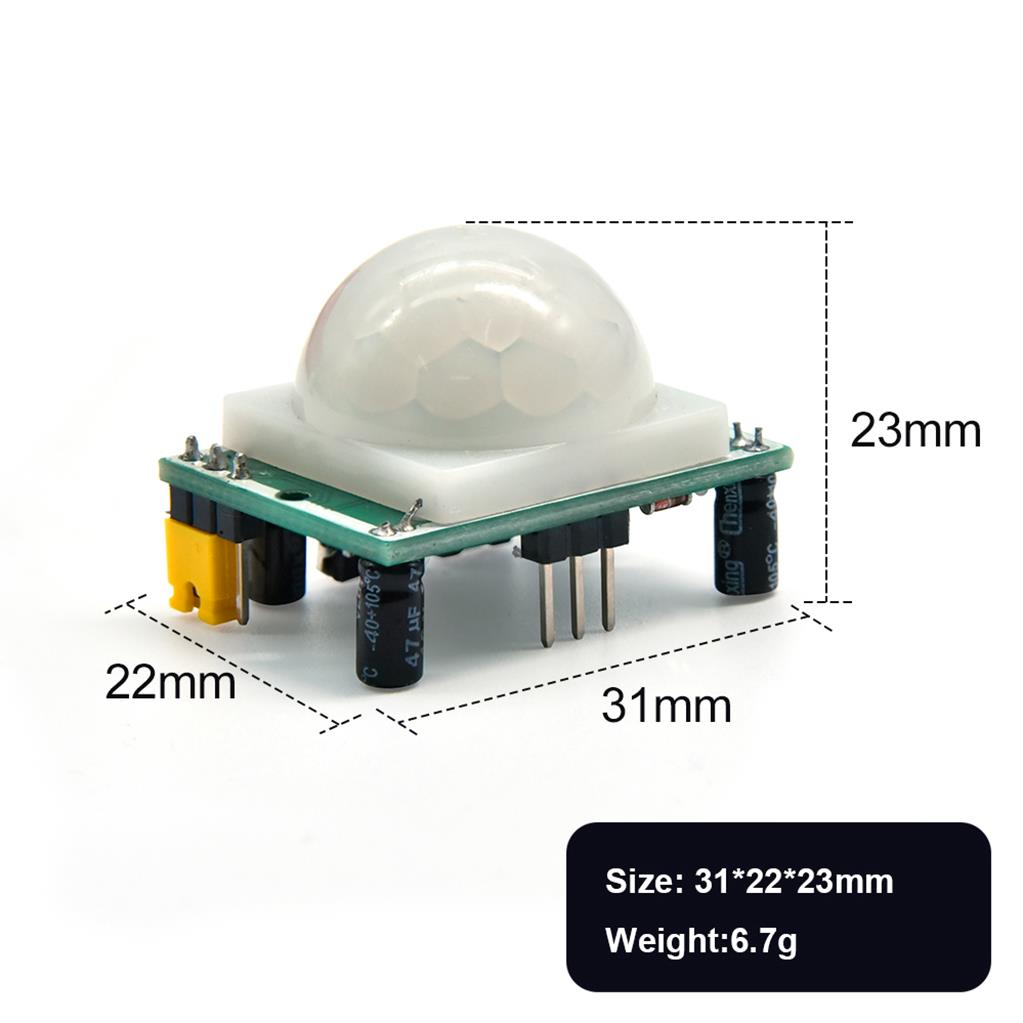 Hc sr501 Ayarlanabilir Ir Hareket Algılama Sensörü Pır Arduino Uyumlu