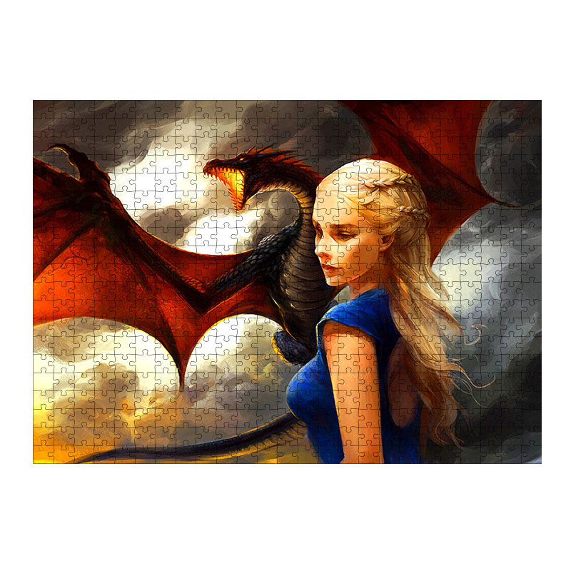 Ah Ap Mdf Puzzle Yapboz Daenerys Targaryen Ve Ejderha X Cm