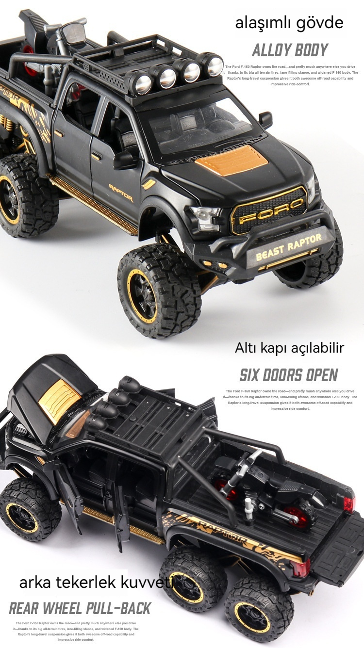 Jzcat Sim Lasyon Raptor F Ala M Off Road Oyuncak Araba Modeli