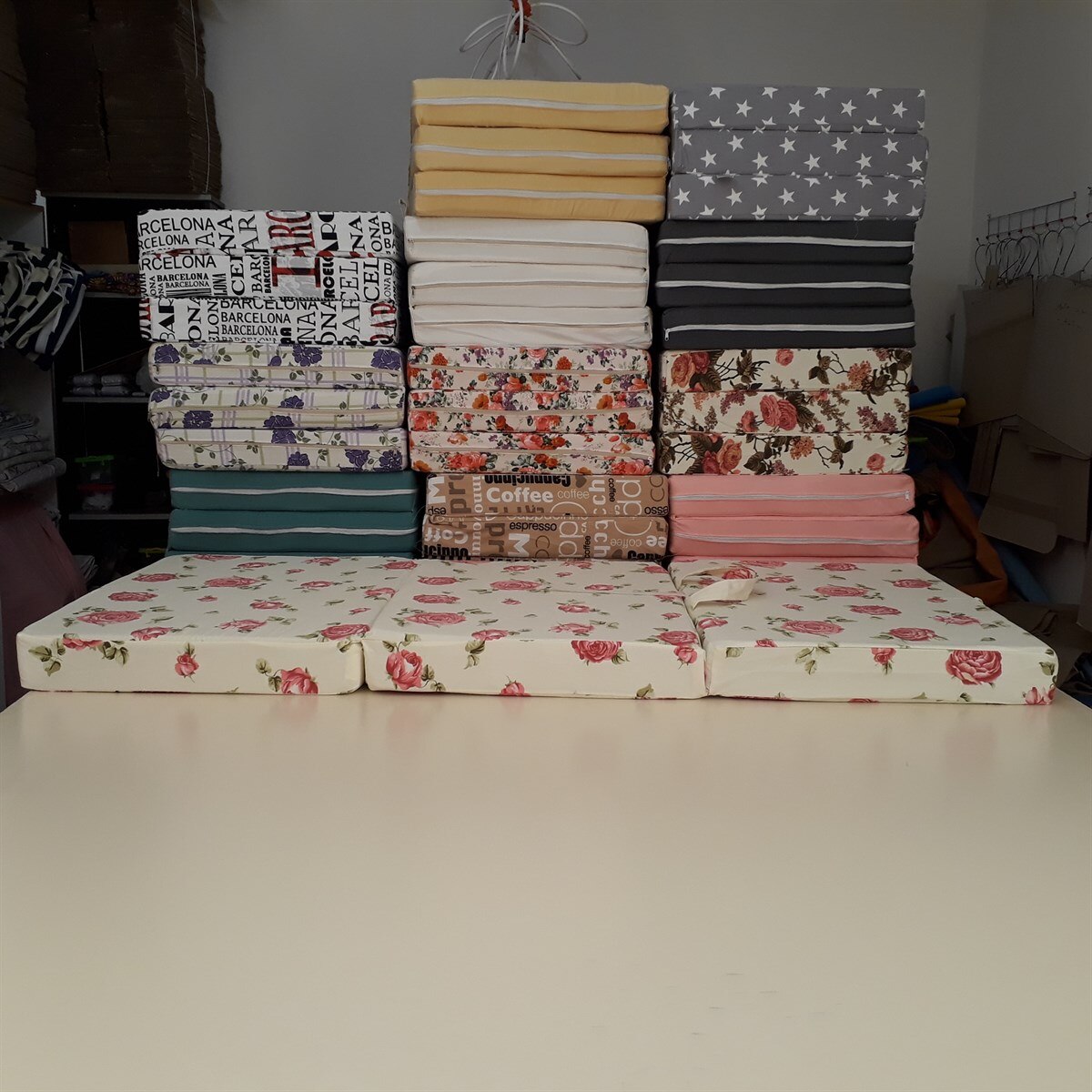 katlanir yatak minder koltuk gri sungerli fermuarli pamuklu duck fiyatlari ve ozellikleri