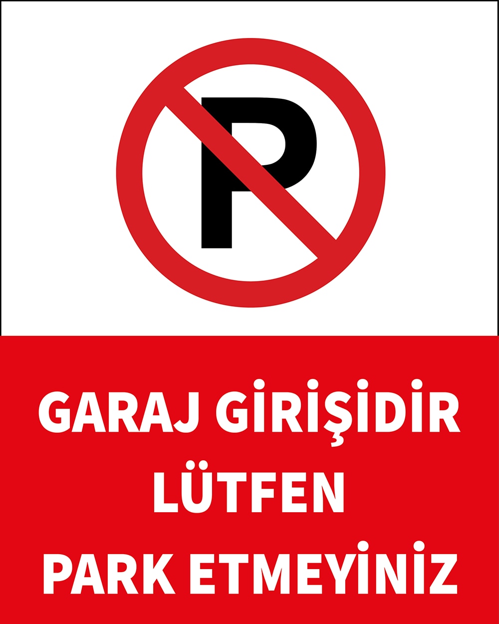 garaj girisi park yapilmaz uyari panosu yapiskanli 2 adet fiyatlari ve ozellikleri