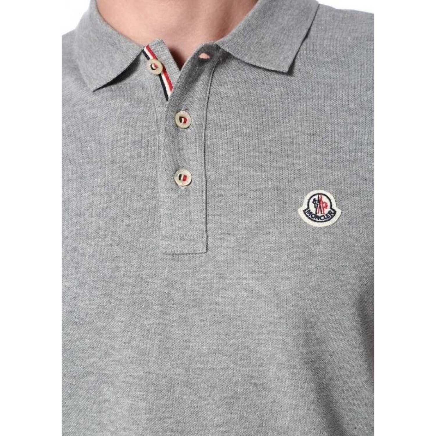 gray moncler polo