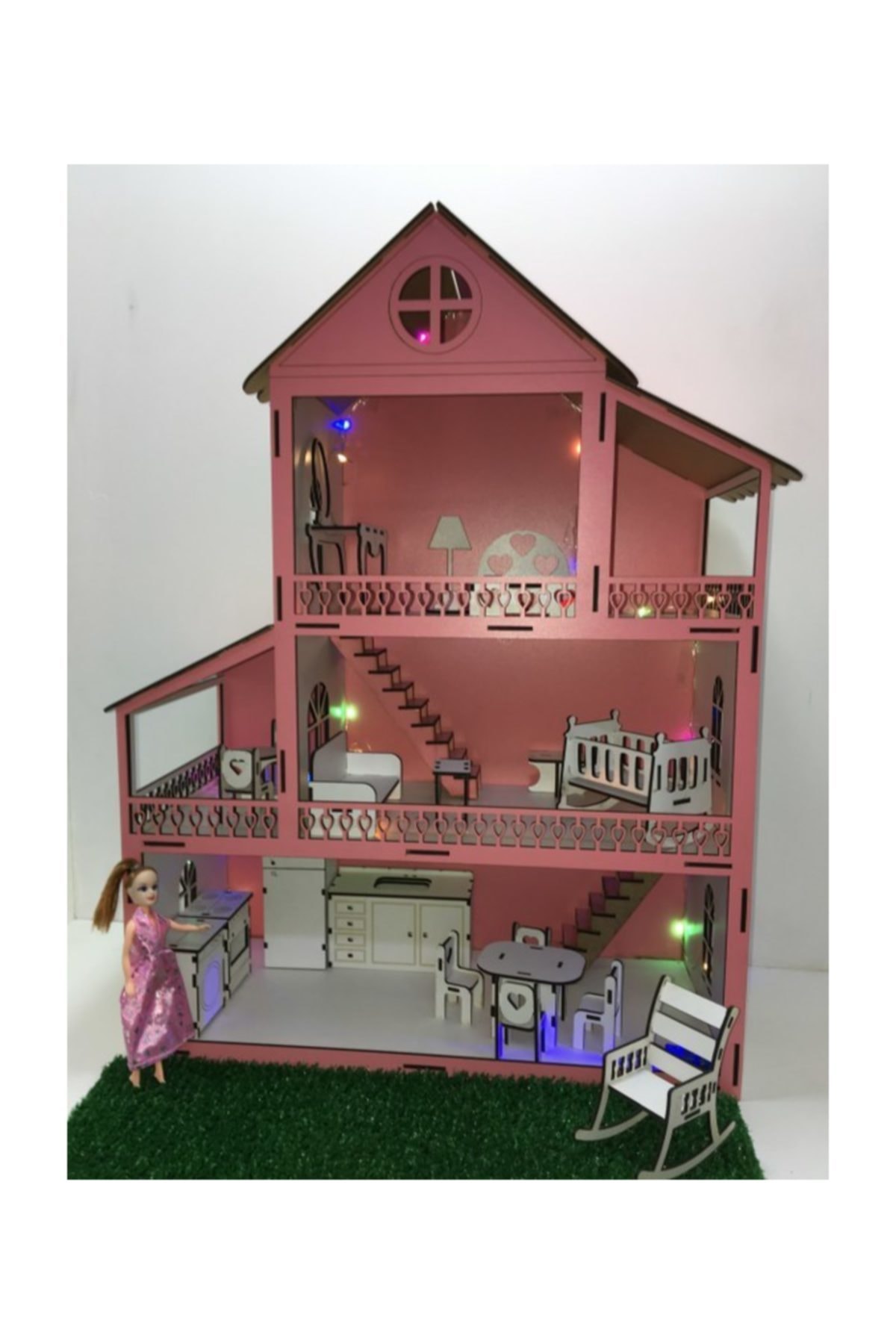 barbie evi 75 cm led isik barbie bebek cim hali hediye fiyatlari ve ozellikleri