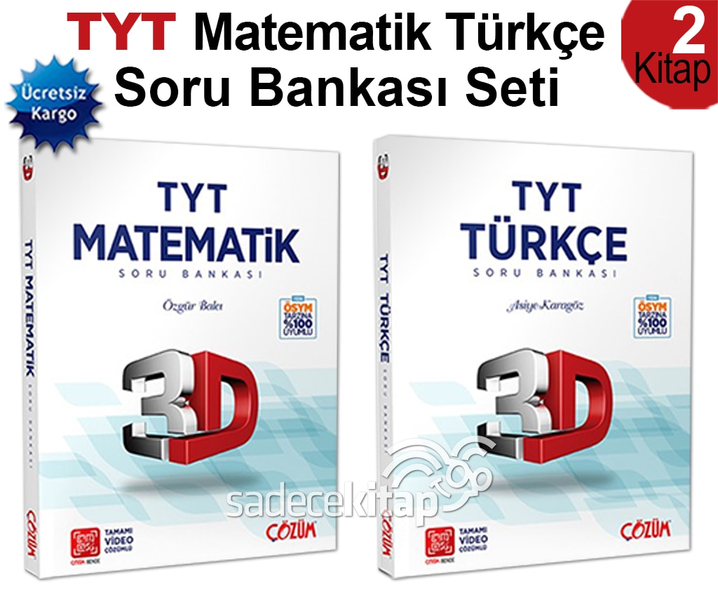 3d cozum yayinlari tyt matematik turkce soru bankasi seti 2 kitap fiyatlari ve ozellikleri