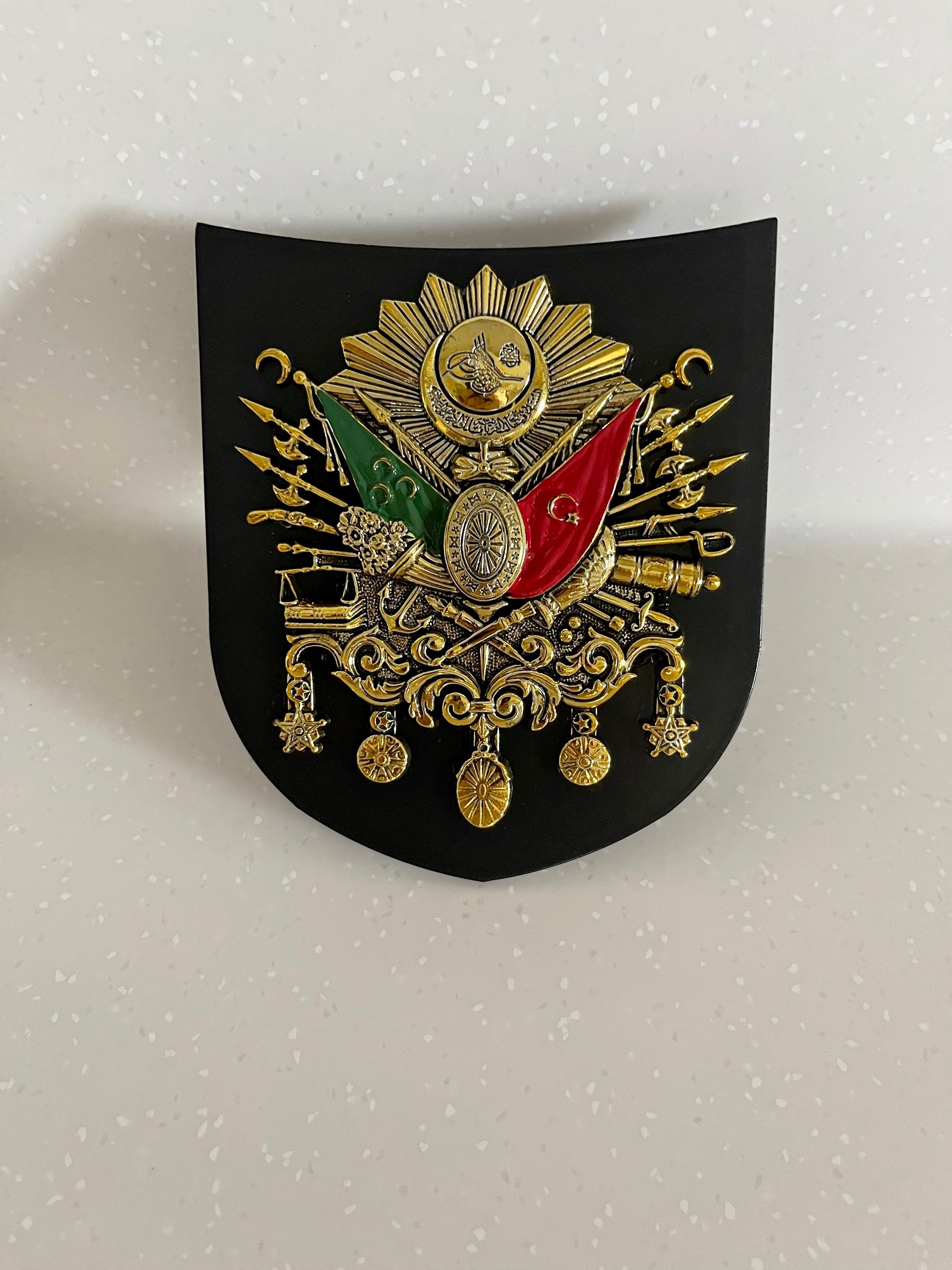 metal arkalikli vidali gold renk osmanli panjur armasi tugrasi fiyatlari ve ozellikleri