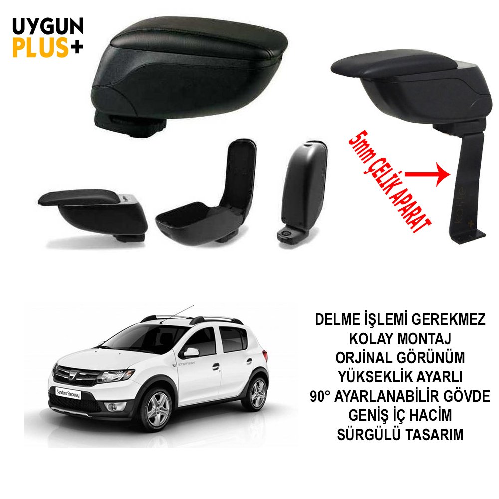 dacia sandero stepway 2008 2012 kol dayama kolcak uygunplus fiyatlari ve ozellikleri