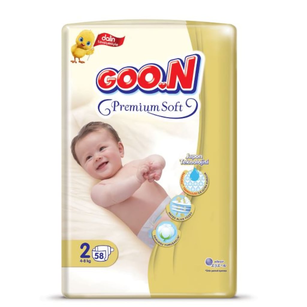 76403131 - Goon Premium Soft Bantlı 4-8 KG Bebek Bezi 2 Beden 58 Adet - n11pro.com 76403131 - Goon Premium Soft Bantlı 4-8 KG Bebek Bezi 2 Beden 58 Adet - n11pro.com