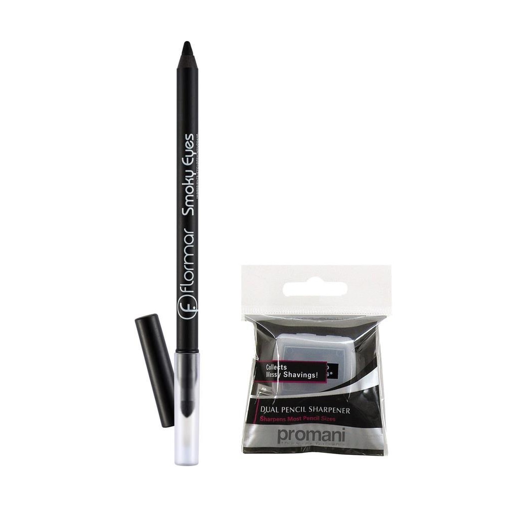 74898773 - Flormar Smoky Waterproof Eyeliner 01 Carbon Black + Promani 2 Delikli Kalemtıraş - n11pro.com 74898773 - Flormar Smoky Waterproof Eyeliner 01 Carbon Black + Promani 2 Delikli Kalemtıraş - n11pro.com