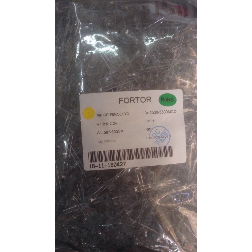 03865081 - Fortor 5 MM Led Diyot Şeffaf Sarı 1000 Li Paket - n11pro.com 03865081 - Fortor 5 MM Led Diyot Şeffaf Sarı 1000 Li Paket - n11pro.com