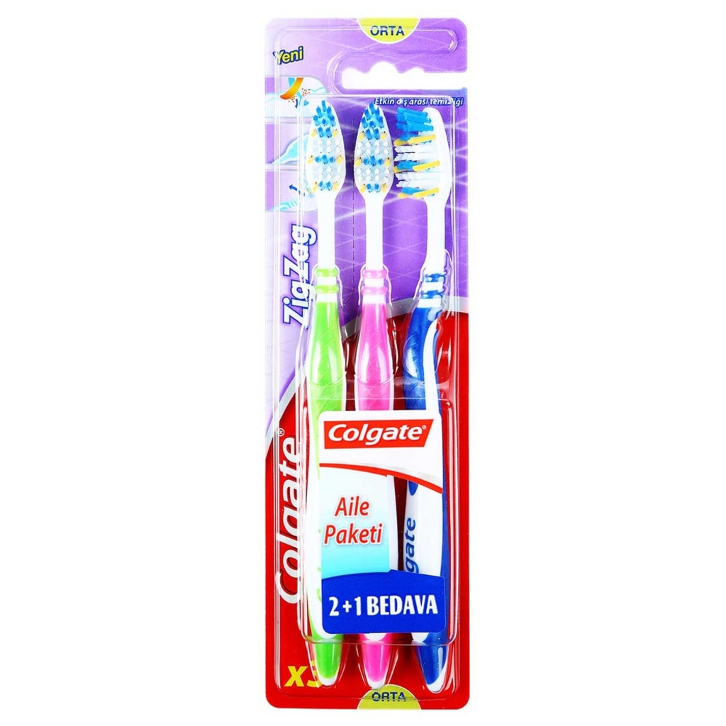 97690783 - Colgate ZigZag Medium 2+1 Diş Fırçası - n11pro.com 97690783 - Colgate ZigZag Medium 2+1 Diş Fırçası - n11pro.com