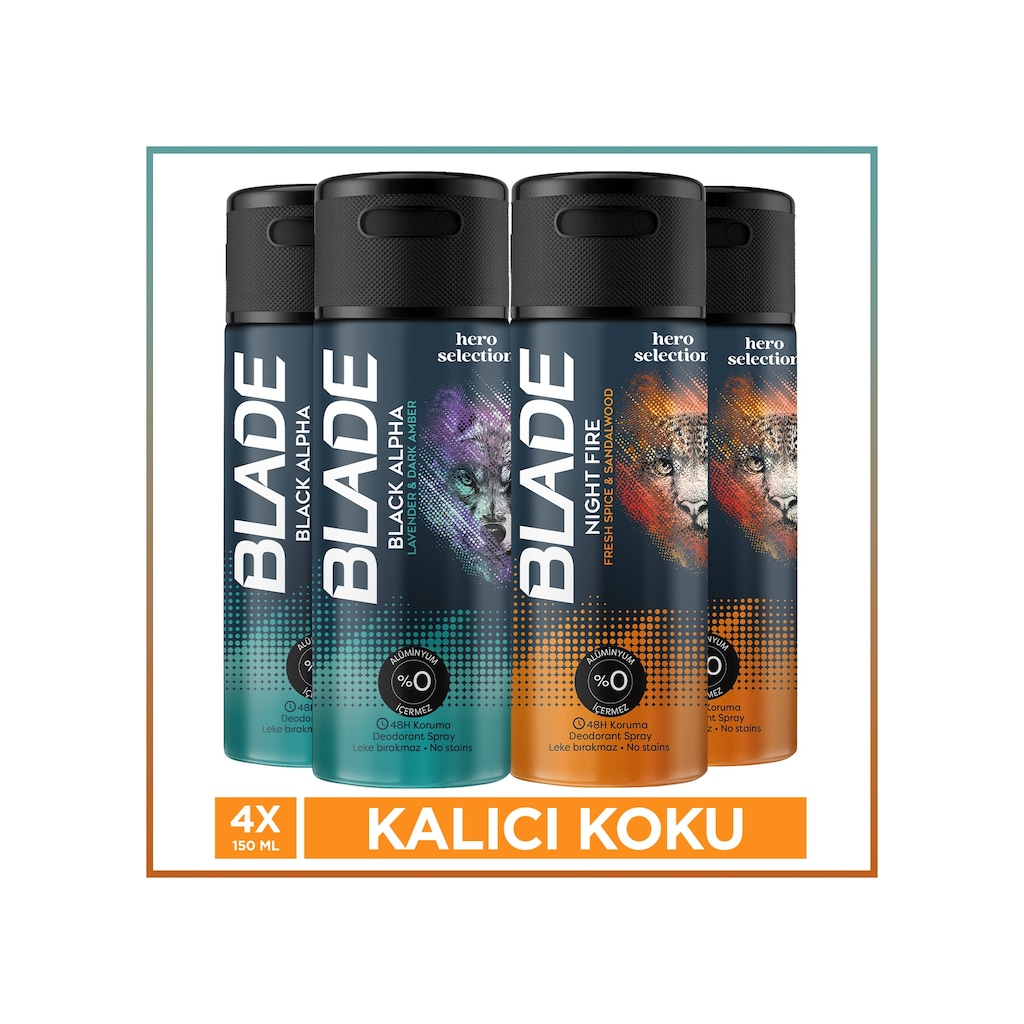 Blade Hero Selection Serisi Night Fire&black Alpha Erkek Deodorant