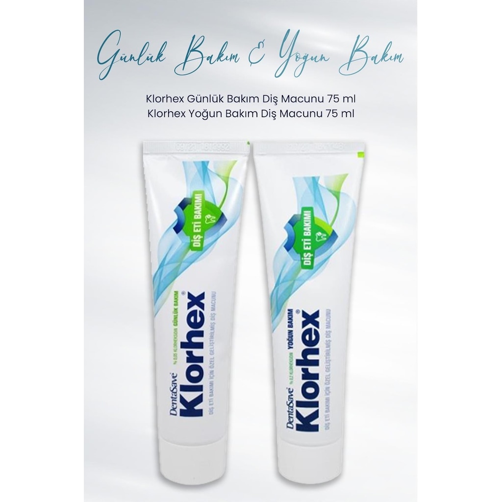 DentaSave Klorhex Yoğun Bakım + Günlük Bakım Diş Macunu 2 x 75 ML