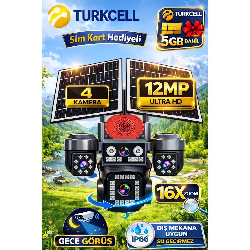 Onqam On-Sg4474 12Mp 4 Lens 4G Çift Solar Panel Hieasy Aov