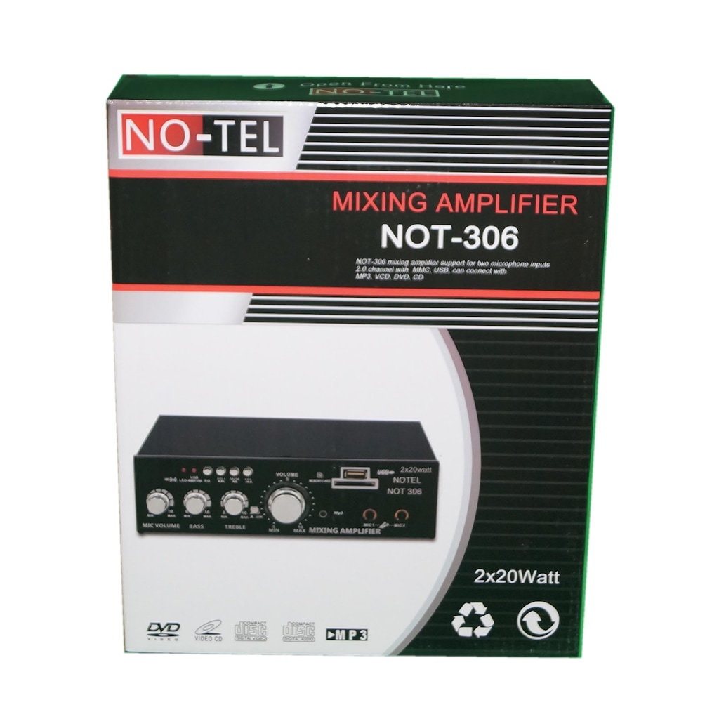 16056414 - Notel Not 306 2 x 20 W Bluetooth+SD+USB Destekli Amfi - n11pro.com 16056414 - Notel Not 306 2 x 20 W Bluetooth+SD+USB Destekli Amfi - n11pro.com