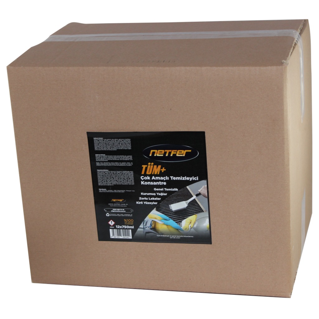09536337 - Netfer Tüm+ Konsantre Çok Amaçlı Temizleyici Koli 12x750 ML - n11pro.com 09536337 - Netfer Tüm+ Konsantre Çok Amaçlı Temizleyici Koli 12x750 ML - n11pro.com