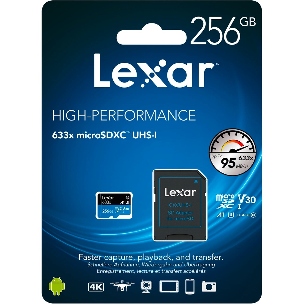 22628333 - Lexar 633x 256 GB MicroSDXC Class 10 UHS-I Hafıza Kartı + Adaptör - n11pro.com 22628333 - Lexar 633x 256 GB MicroSDXC Class 10 UHS-I Hafıza Kartı + Adaptör - n11pro.com