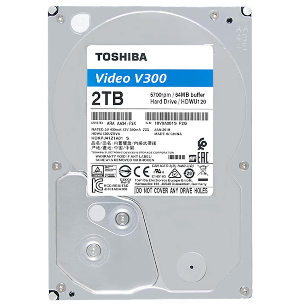 59311801 - Toshiba V300 HDWU120UZSVA 3.5" 5700 RPM Sata3 2 TB Hard Disk - n11pro.com 59311801 - Toshiba V300 HDWU120UZSVA 3.5" 5700 RPM Sata3 2 TB Hard Disk - n11pro.com