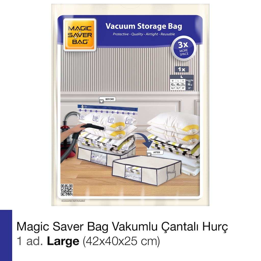 88154239 - Magic Saver Bag Tekli Vakumlu Çantalı Hurç L Beyaz 45 x 40 x 25 CM - n11pro.com 88154239 - Magic Saver Bag Tekli Vakumlu Çantalı Hurç L Beyaz 45 x 40 x 25 CM - n11pro.com