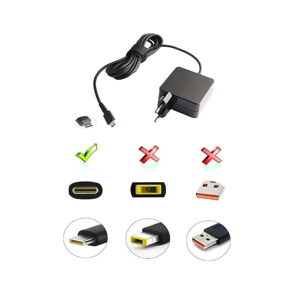 Lenovo 300e Chromebook 2nd Gen Mtk 81qc Type-c Uyumlu Adaptör